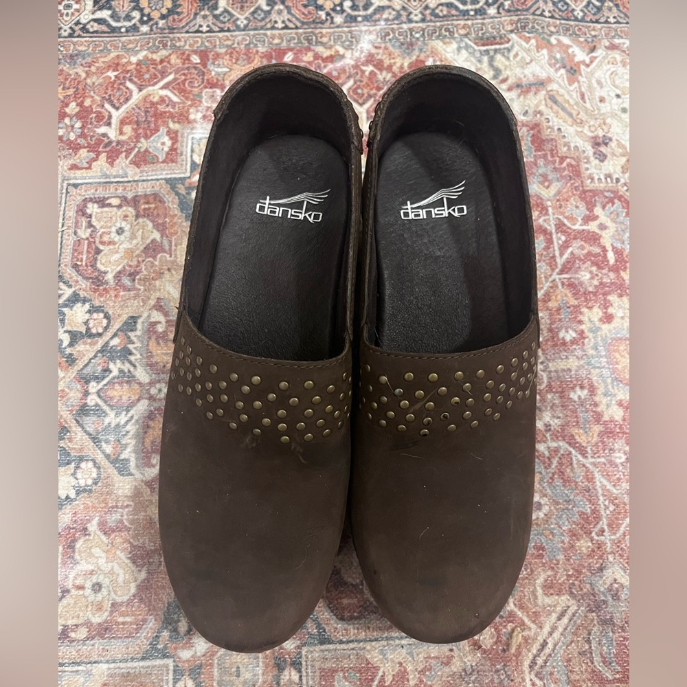Dansko Clogs brown studded size 38